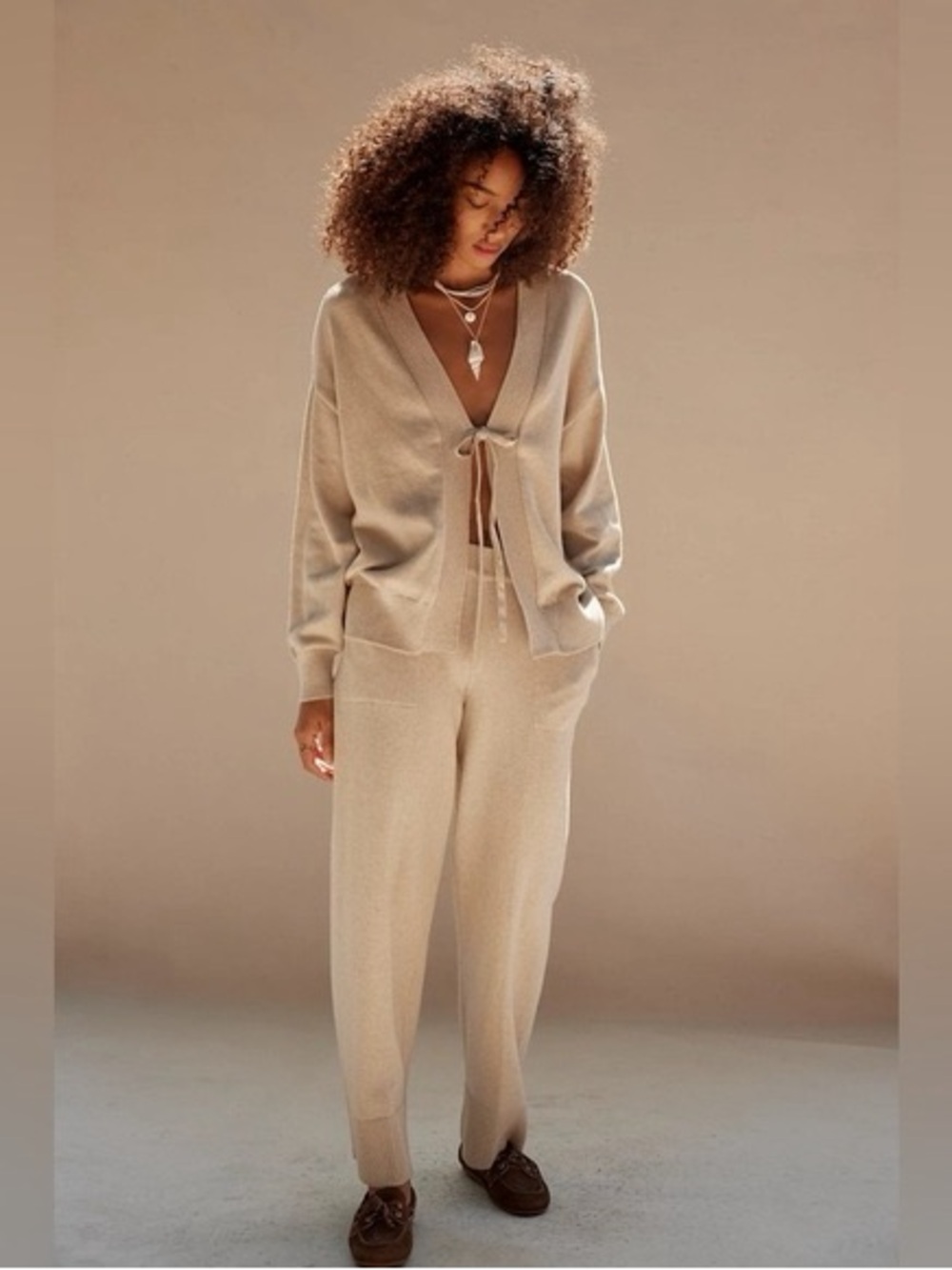 Free People Solar Sweater Set In Beige